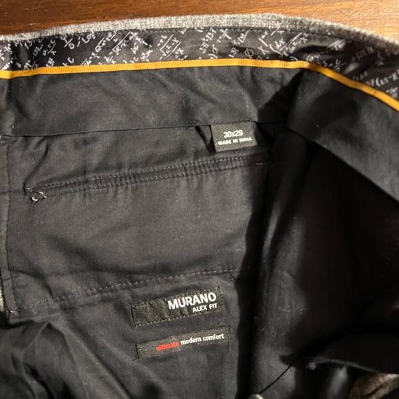 Murano Men's Textured Gray Dress Pants - Picture 6 of 7